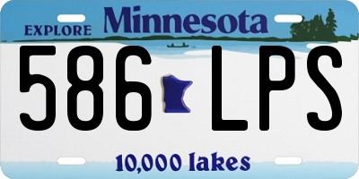 MN license plate 586LPS