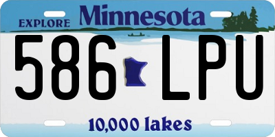 MN license plate 586LPU