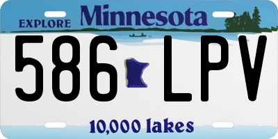 MN license plate 586LPV