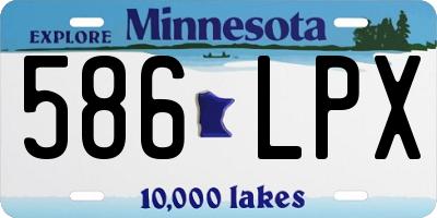 MN license plate 586LPX
