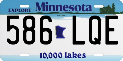 MN license plate 586LQE