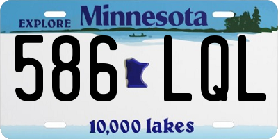 MN license plate 586LQL