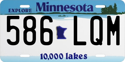 MN license plate 586LQM