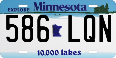 MN license plate 586LQN
