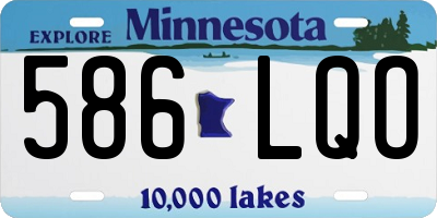 MN license plate 586LQO