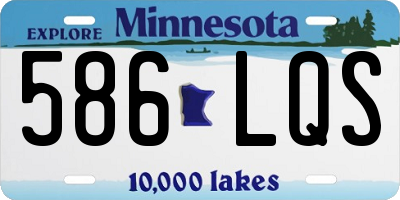 MN license plate 586LQS
