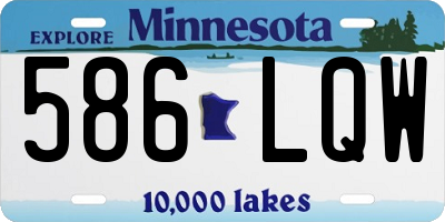 MN license plate 586LQW
