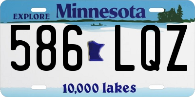 MN license plate 586LQZ