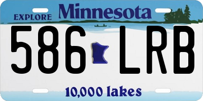 MN license plate 586LRB