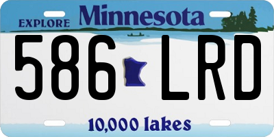 MN license plate 586LRD