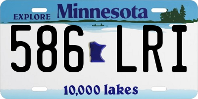 MN license plate 586LRI