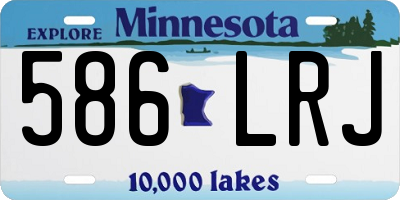 MN license plate 586LRJ