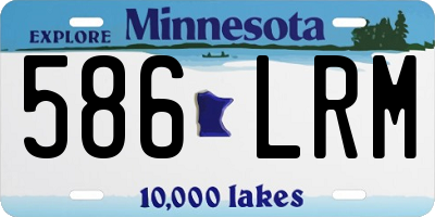 MN license plate 586LRM