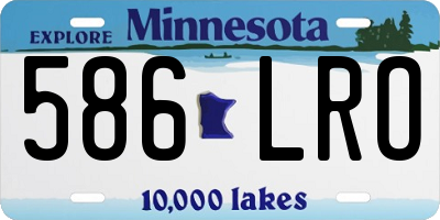 MN license plate 586LRO