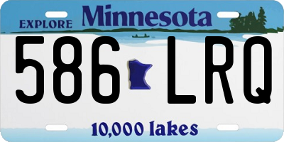 MN license plate 586LRQ