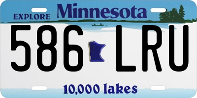 MN license plate 586LRU