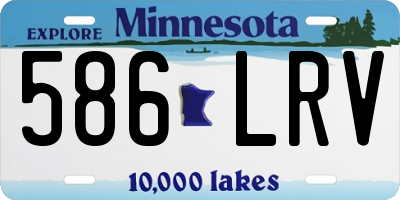 MN license plate 586LRV