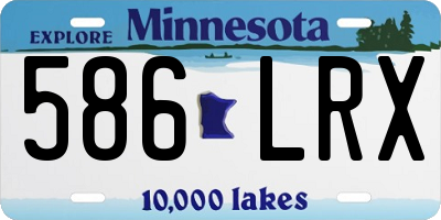 MN license plate 586LRX