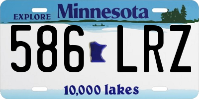MN license plate 586LRZ