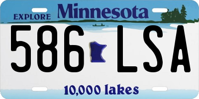 MN license plate 586LSA