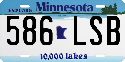 MN license plate 586LSB