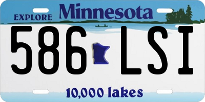 MN license plate 586LSI