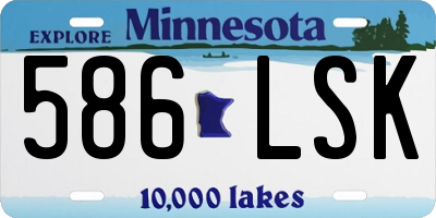 MN license plate 586LSK