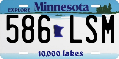 MN license plate 586LSM