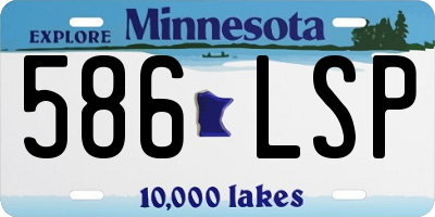 MN license plate 586LSP