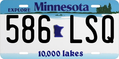 MN license plate 586LSQ