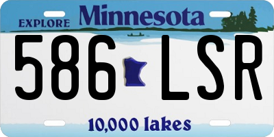 MN license plate 586LSR