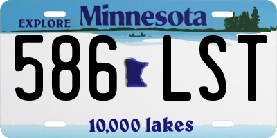 MN license plate 586LST