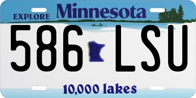 MN license plate 586LSU