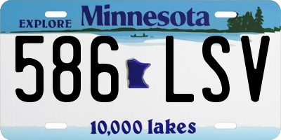 MN license plate 586LSV