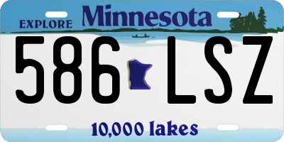 MN license plate 586LSZ