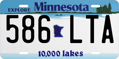 MN license plate 586LTA