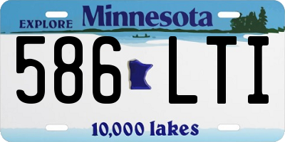 MN license plate 586LTI
