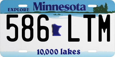 MN license plate 586LTM