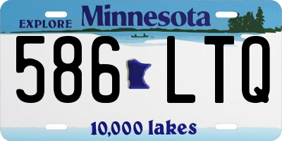 MN license plate 586LTQ