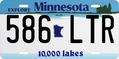 MN license plate 586LTR