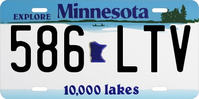 MN license plate 586LTV