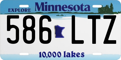 MN license plate 586LTZ