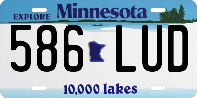 MN license plate 586LUD
