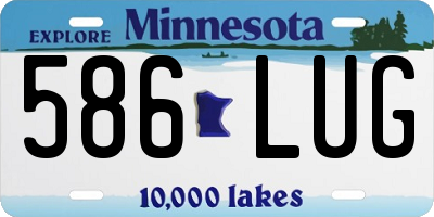 MN license plate 586LUG