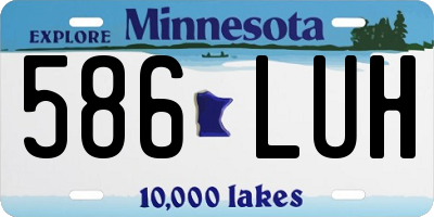 MN license plate 586LUH