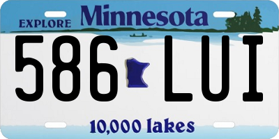 MN license plate 586LUI