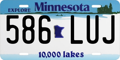 MN license plate 586LUJ