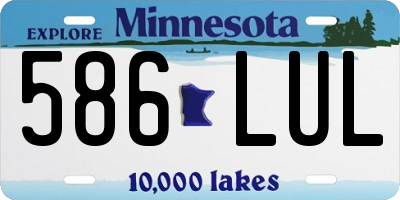 MN license plate 586LUL