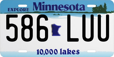 MN license plate 586LUU