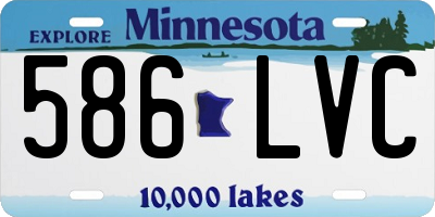 MN license plate 586LVC